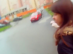 Pulled cutie pov doggystyled on the balcony
