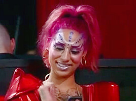 Punk Alien Swallows Cum