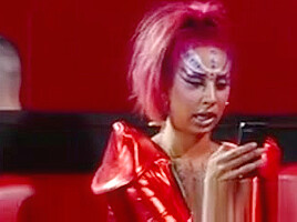 Punk Alien Swallows Cum