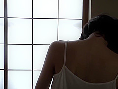 Rail thin spooky Japanese ghost group fondling in HD