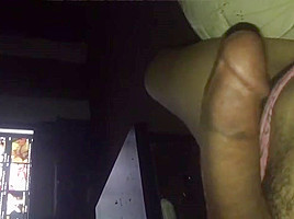 Raven babe huge cock morning wank