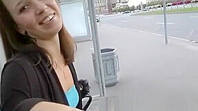 Real public fuck movie with sexy coed babe