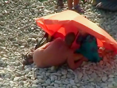 Real swingers at a nudist beach