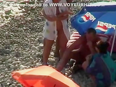 Real swingers at a nudist beach