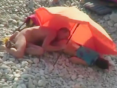 Real swingers at a nudist beach