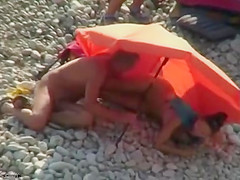Real swingers at a nudist beach