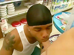 Real thug goes cock crazy in public