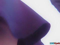 Real upskirts are presented by gorgeous athletic girl