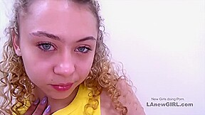 Really Cute teen 18+ Looks So Sweet Cumming At Audition
