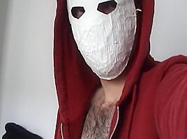 Records Himself With A Camcorder With Masked Guy