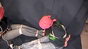 Red Bandanna Girls Tied Up