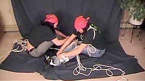 Red Bandanna Girls Tied Up