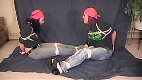 Red Bandanna Girls Tied Up