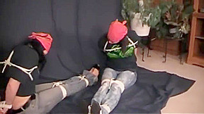 Red Bandanna Girls Tied Up
