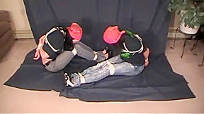 Red Bandanna Girls Tied Up