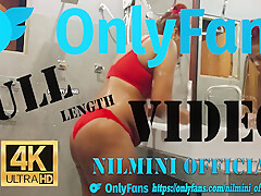 Red Panty Bra Wet Show