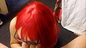 Redhead Dick Sucking Turns Into Fucking