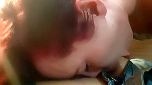 Redhead beautiful blowjob