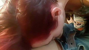Redhead beautiful blowjob