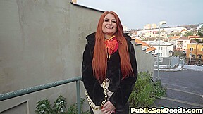 Redhead public bae drilled by big dick in missionary