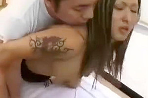 Rina Yaguchi - Japanese shemale go home and family fucked together ( 1)