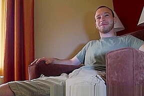 Room service for sexy slim straight dude