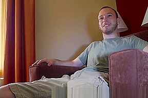 Room service for sexy slim straight dude