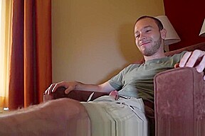 Room service for sexy slim straight dude