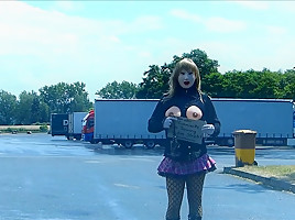 Rubberdoll Monique - As a rubberwhore on the streets