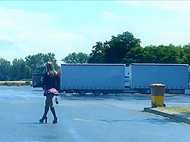 Rubberdoll Monique - As a rubberwhore on the streets