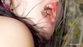 Rubbing Her Clit Piercing Makes The Emo Girl Want To Take On