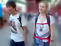 Russian Tourist has cultural exchange with locals in Tokyo