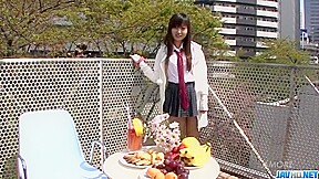 Ryo Asaka starts touching her vag in the shower