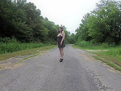 SEXY TRICITY LEWIS modeling out side Candid GoPro View