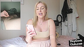 SPH solo busty babe talks humiliative about small dick men