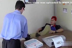 Sasha Strokes In Office Threeway
