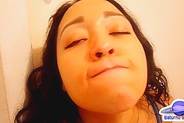 Saturno Squirt Nymphomaniac Teacher She Begins To Remove The Cream From Her Pussy With A Dildo