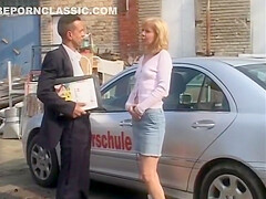 Scandalous German Teacher Gets Fucked In The Parking Lot Of A School In Germany