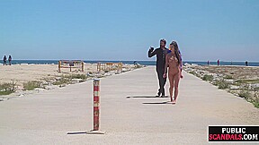 Scandalous naked 19yo walks outdoor at public places