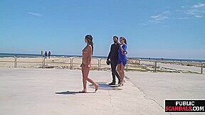 Scandalous naked 19yo walks outdoor at public places