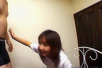 School Haruka Hhoshikawa blow her professor´s belly stick