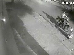 Scooter babes urinating in public