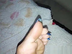 Scratching my soles with my beautiful nails