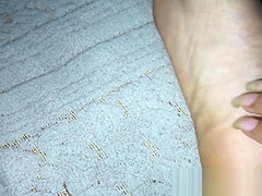 Scratching my soles with my beautiful nails
