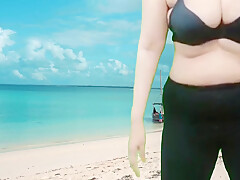 Sea Site Step Sister Enjoy Orgasm Sex On Beach