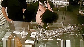 Sex shop slut gangbang