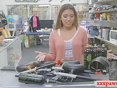 Sexy Babe Sells Her Things And Rammed By Nasty Pawn Man