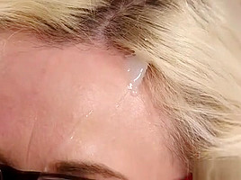 Sexy Centerfold Gets Cum Load On Her Face Gulping All The Ej