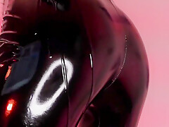 Sexy Girl Spanks Her Ass In Leather And