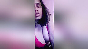Sexy Indian Girl Sanjana Shows Her Boobs On Video Call 9